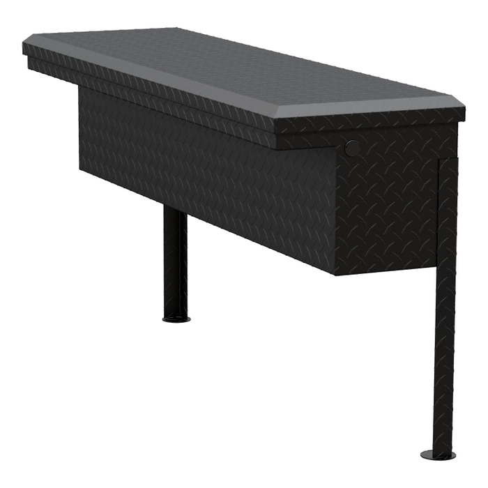 UWS Matte Black Aluminum 48" Truck Side Tool  Box - Low Profile Model TBSM-48-LP-MB