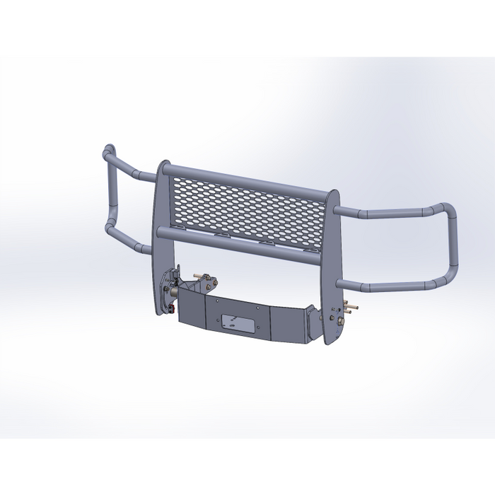 Go Industries Welded Winch Grille Guard w/Carrier - Black Model ET004