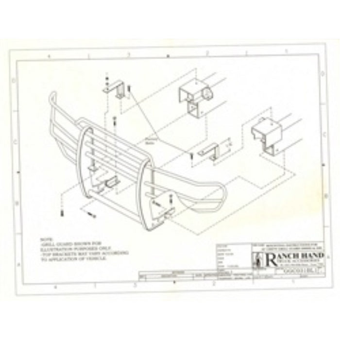 Ranch Hand Legend Series Grille Guard Fits Select 03-07 Chevrolet Silverado 2500/3500 Model GGC031BL1