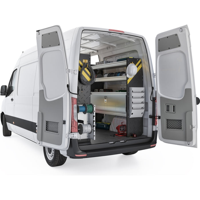 Ranger Design Electrician Van Shelving Package for Mercedes Sprinter High Roof 144" Wheelbase Model DHS-11