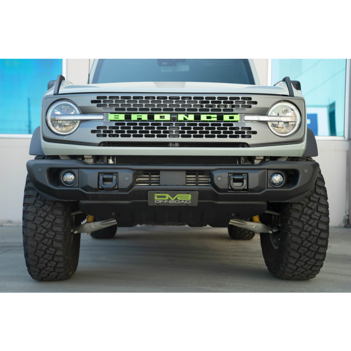DV8 Offroad 2021-2026 Ford Bronco Capable Bumper Slanted Front License Plate Mount Model LPBR-05