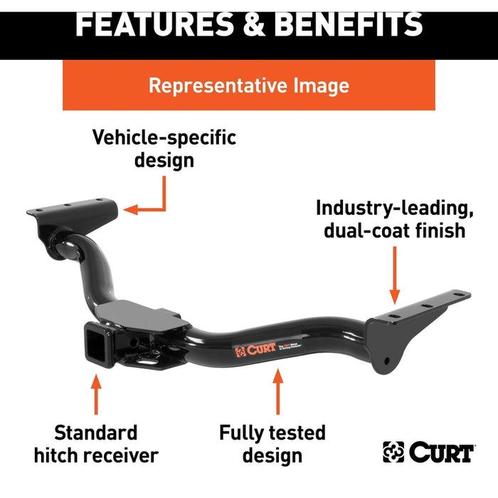 CURT Class 3 Trailer Hitch, 2-In Receiver, Fits Select Chevrolet Blazer EV Model 13589