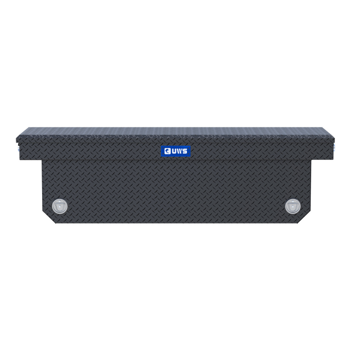 UWS 72" Matte Black Deep Angled Push Button Crossover Truck Tool Box Model TBSD-72-A-PB-MB