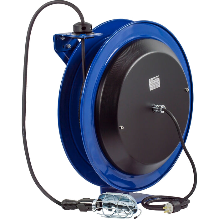 Coxreels PC Series Spring Driven Cord Reel Incandescent Cage Light 16 GA x 100 ft. - Cord Included Model PC24-0016-E