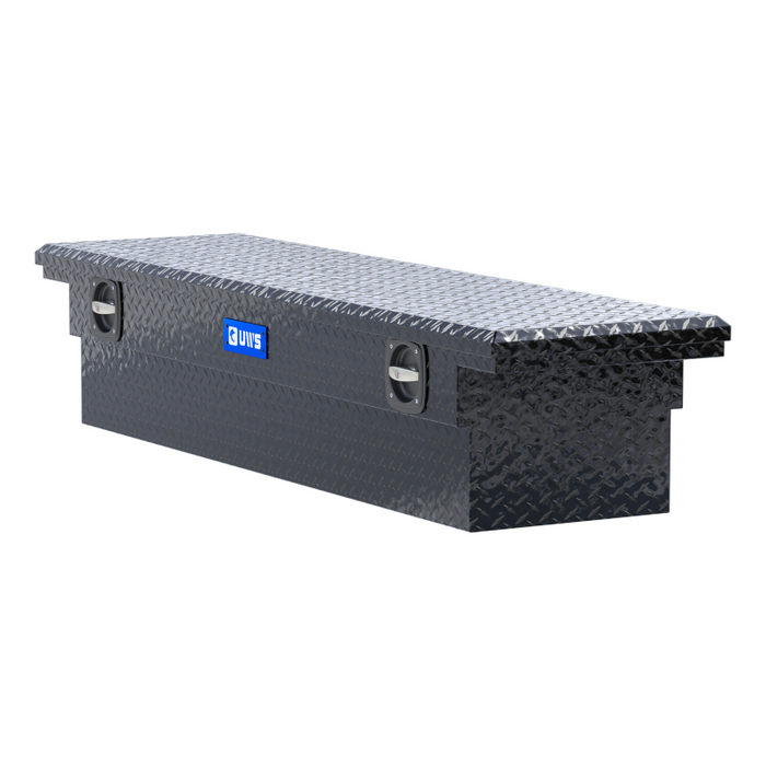 UWS 72" Gloss Black Aluminum Secure Lock Crossover Truck Tool Box, Low Profile (LTL Shipping Only) Model SL-72-LP-BLK