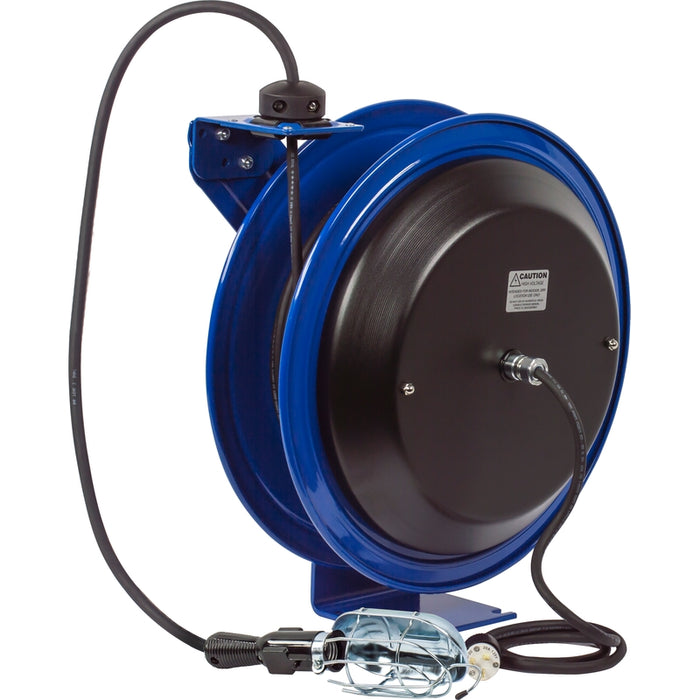 Coxreels PC Series Spring Driven Cord Reel Incandescent Cage Light 16 GA x 75 ft. - Cord Included Model PC19-7516-E