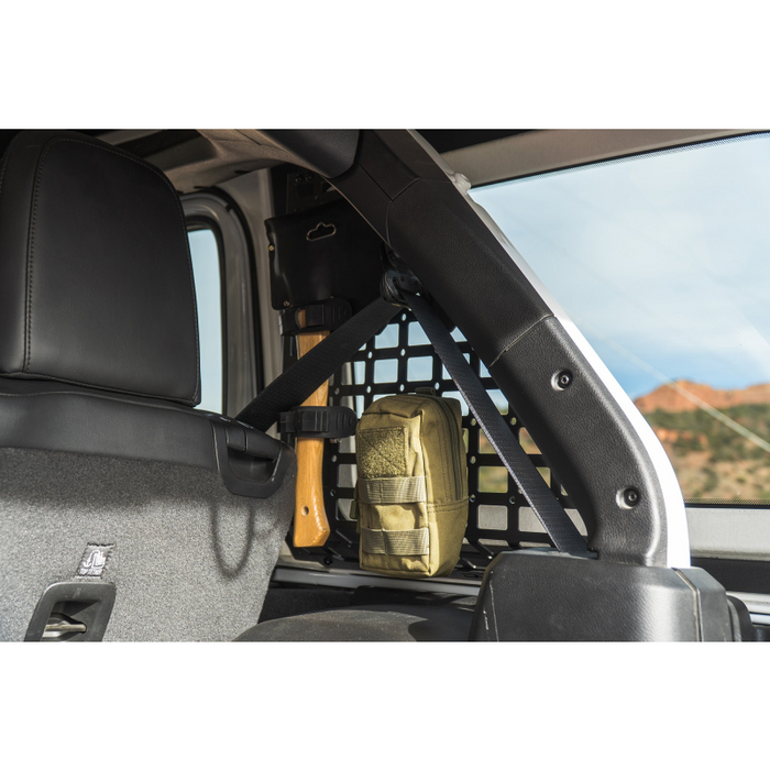 DV8 Offroad 2018-2026 Jeep Wrangler 4-Door Rear Window Pocketed Molle Panels Model MPJL-02