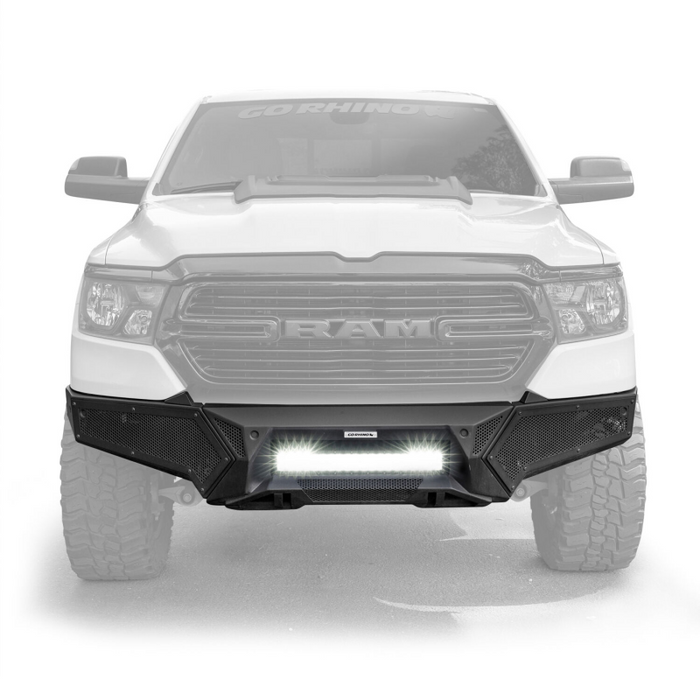 Go Rhino Element Front Bumper with Power Actuated Hide-Away Light Bar Mount Model 341301T