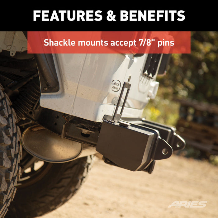 ARIES TrailCrusher Jeep Wrangler JL Steel Rear Bumper, 12.5K Model 2157002