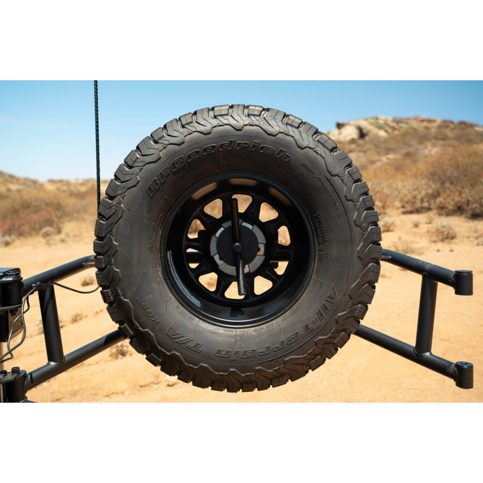 DV8 Offroad 2007-2018 Jeep Wrangler Body Mounted Tire Carrier Model TCJK-14