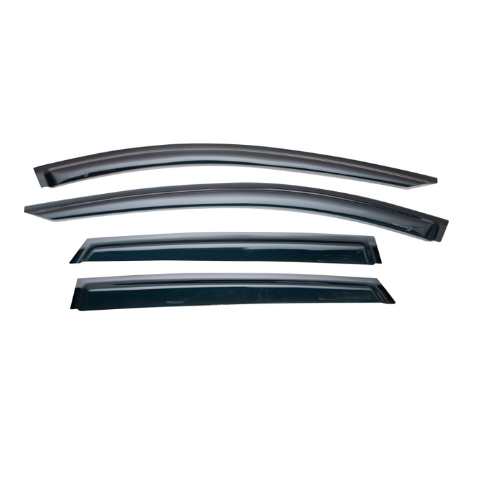 TrailFX Low Profile Side Window Deflector Tape-On Smoke Acrylic Set of 4 Model 4428H