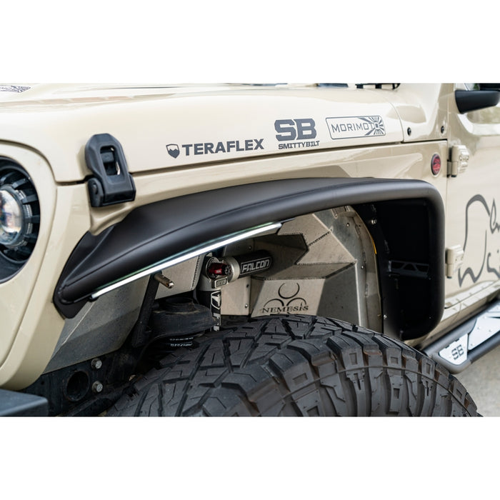 Smittybilt XRC Front Tube Fender Pair - Textured Black (18+ JL/JT) Model 77852