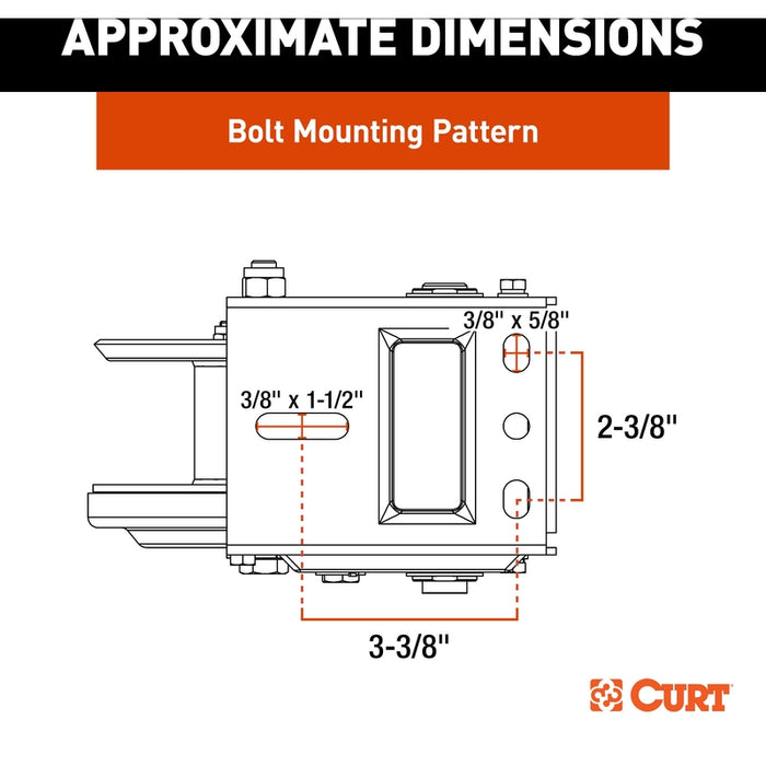 CURT Hand-Crank Brake Winch, 1,000 lbs, 4.2:1 Gear Ratio, 7" Handle Model 29610
