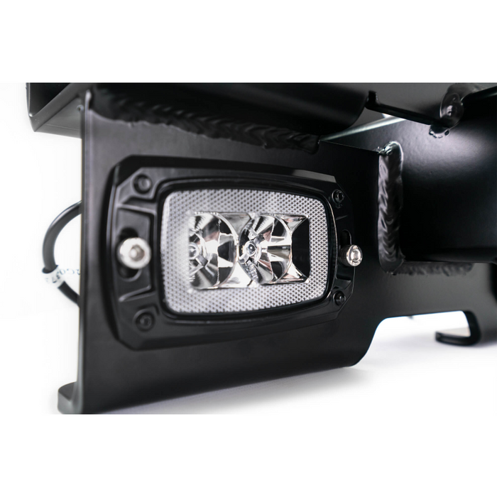 DV8 Offroad 2007-2025 Jeep Wrangler JK JKU JL JLU 2 and 4-Door Bolt-on Hitch with Lights Model AHJP-01