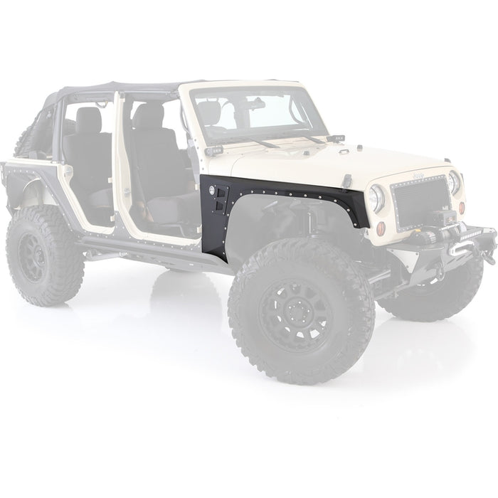 Smittybilt XRC Front Armor Fenders - Textured Black (07-18 JK/JKU) Model 76880