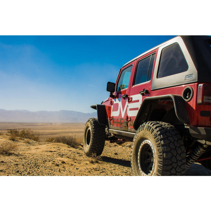 DV8 Offroad 2007-2018 Jeep Wrangler JK JKU Wide Fender Flares Front and Rear Model FENDB-02