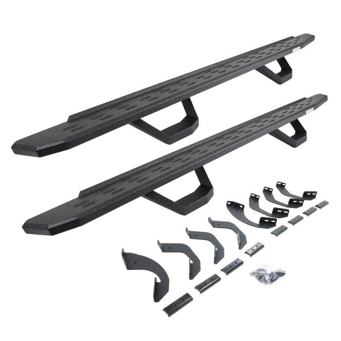 Go Rhino RB30 Running Boards with Brackets With 2 Pairs Drop Steps Kit Crew Max Model 6964368720T