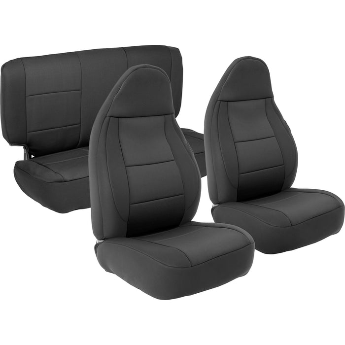 Smittybilt Neoprene Seat Cover Set Front/Rear – Black (97-02 TJ) Model 471201