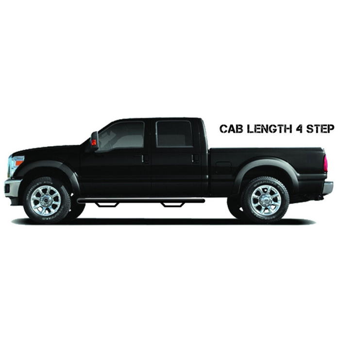 N-Fab Cab Length Side Steps Textured Black Mild Steel Model C0780CC-TX