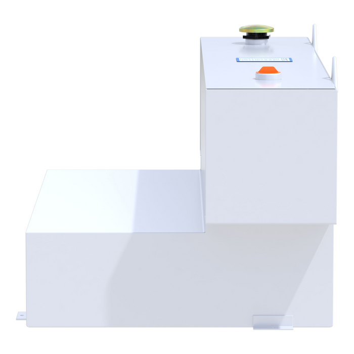 UWS White Hammerhead-Style 100-Gallon L-Shape Steel Transfer Tank Model ST-100HH-W
