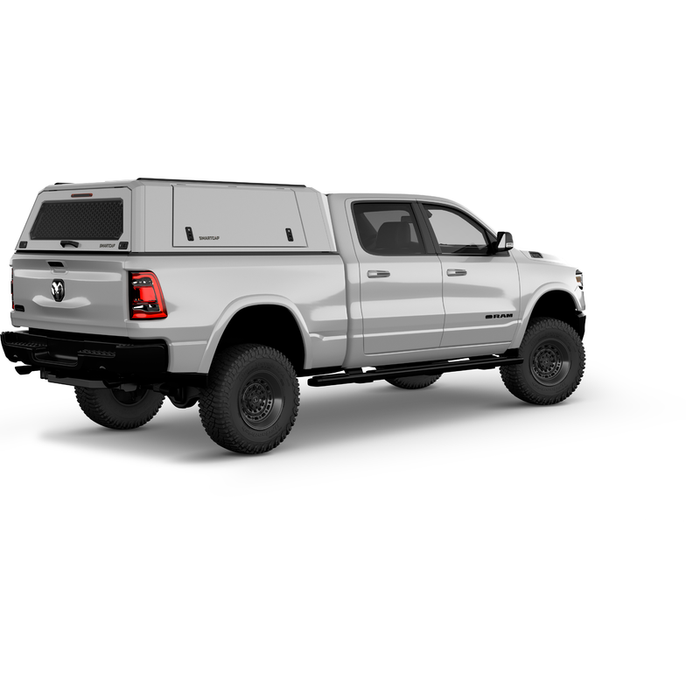 SmartCap OEM White Truck Bed Cap EVOc Commercial Series w/ Horizontal Locks Model EC1001-WH
