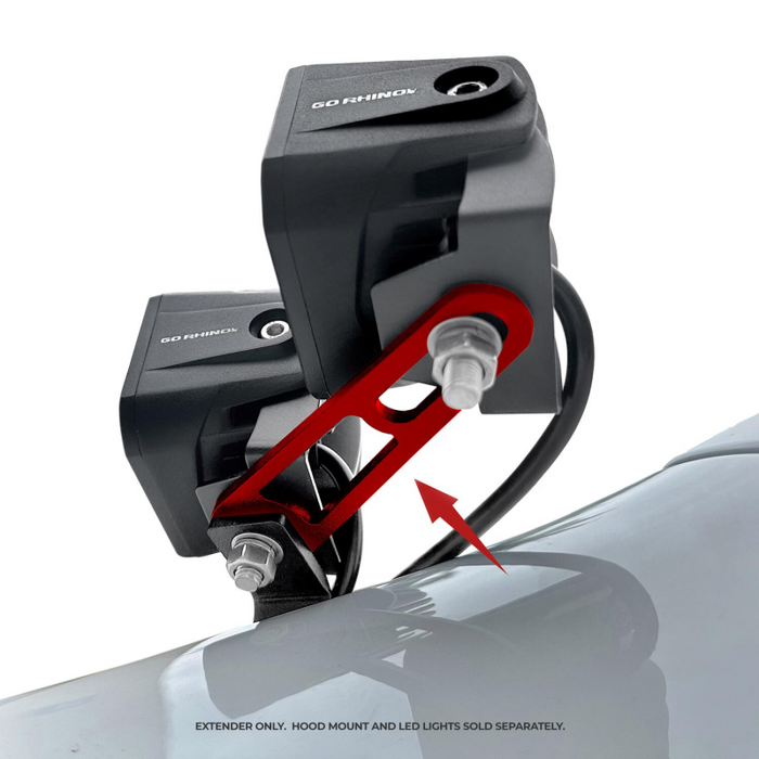 Go Rhino XE Hood Hinge Cube Light Mounts-Dogbone Bracket -Fits 2x2 or 3x3 LED Light Cubes Model 732400T