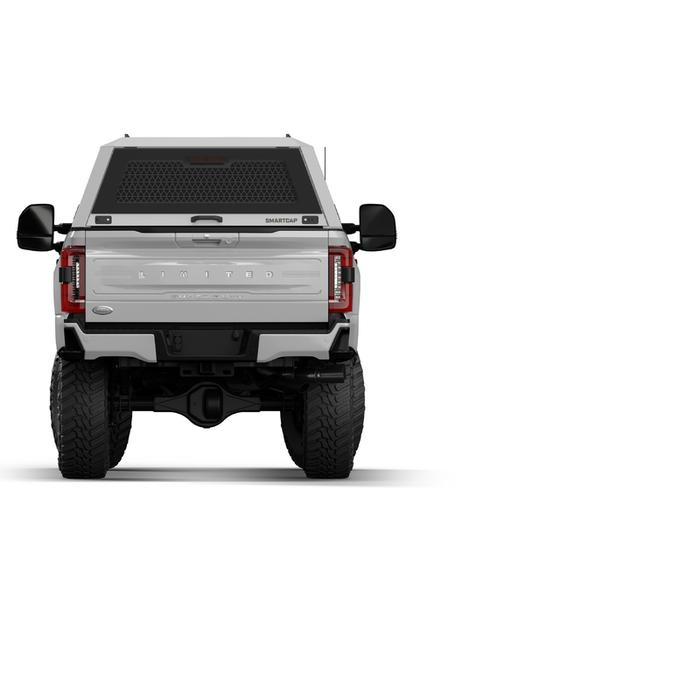 SmartCap OEM White Truck Bed Cap EDGE Commercial Series w/ Vertical Locks Model EC0336-WN