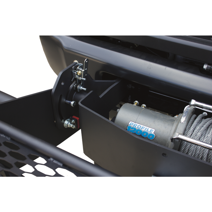 Go Industries Welded Winch Grille Guard w/Carrier - Black Model ET004
