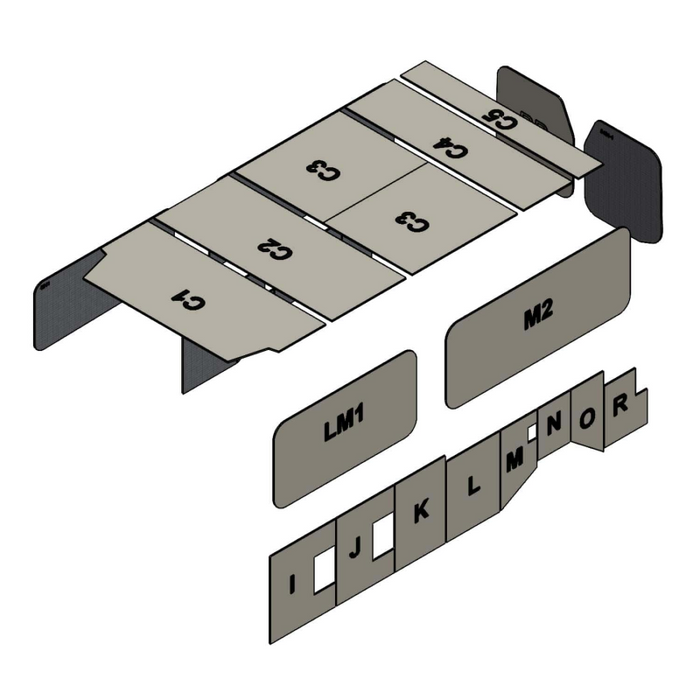 AutoPly Interior Insulation Kit for Ford Transit Low Roof 148" Wheelbase - R2 (1") Model 5000VL-1