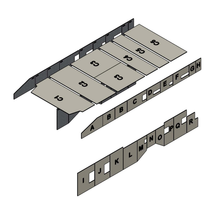 AutoPly Interior Insulation Kit for Ford Transit High Roof 148" Extended Wheelbase w/ Windows - R2 (.5") Model 5000WVX