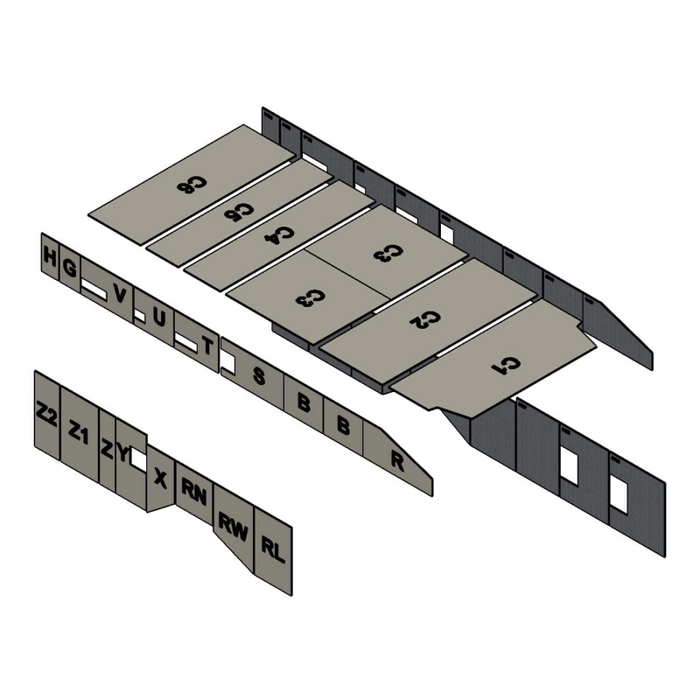 AutoPly Interior Insulation Kit for Ford Transit High Roof 148" Extended Wheelbase w/ Windows - R2 (.5") Model 5000WVX