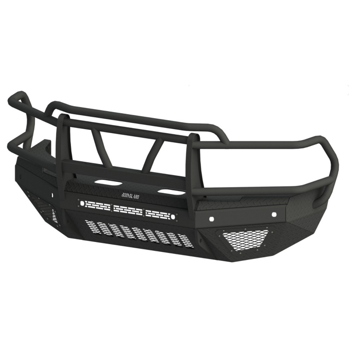 Bodyguard T2 Front Extreme - Sensor Cutouts Factory Fog Cutouts Winch Mount Skid Plate W/O Mesh Grille No Camera Harness Texture Black Powder Coat *Fits 4500/5500 Fender Trim* Model EER11DYWTNN