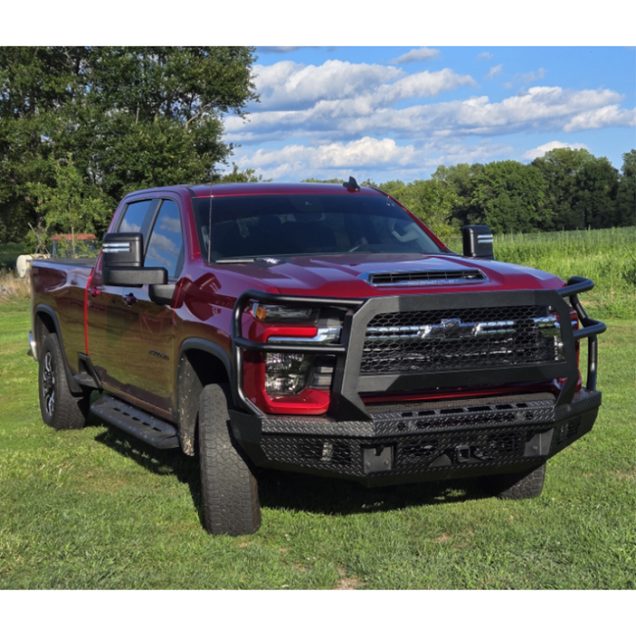 Bodyguard FT Front Extreme - Sensor Cutouts Fog Cutouts Receiver W/ Mesh Grille With Camera Harness Texture Black Powder Coat Model JEC24BYTMH