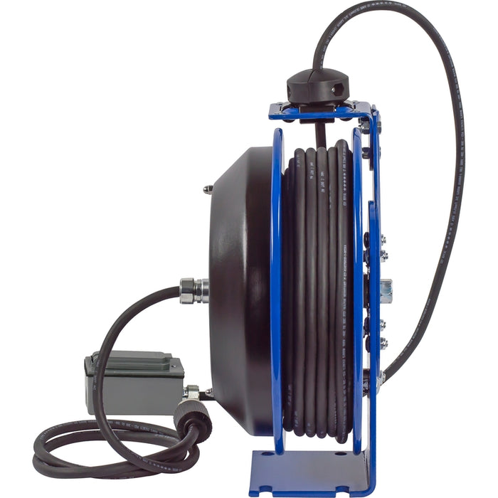 Coxreels PC Series Spring Driven Cord Reel Duplex Industrial Receptacle 16 GA x 50 ft. - Cord Included Model PC13-5016-F