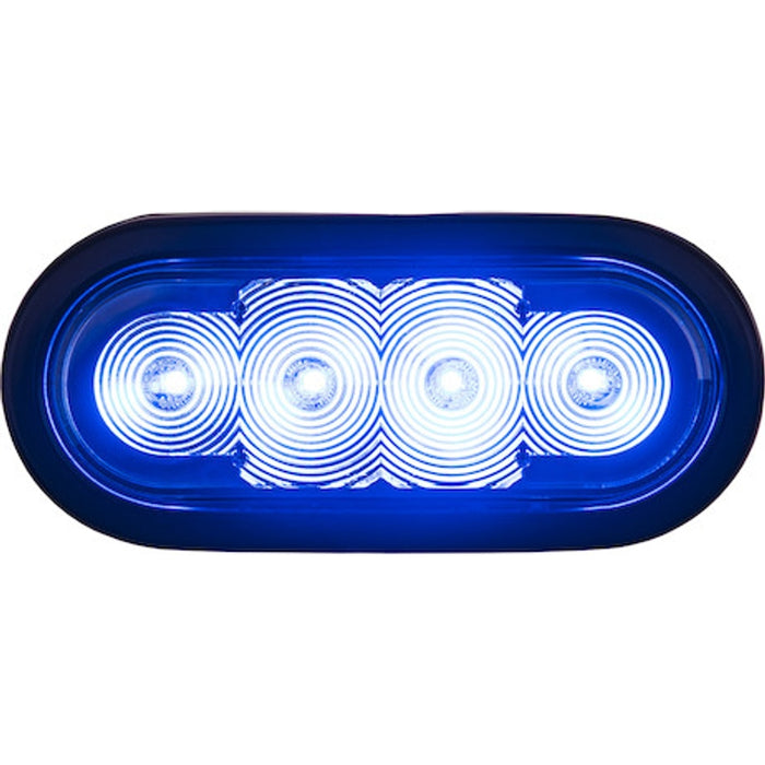 Buyers Products 6 Inch Oval LED Blue/Clear Lens Strobe Light Model SL62CB