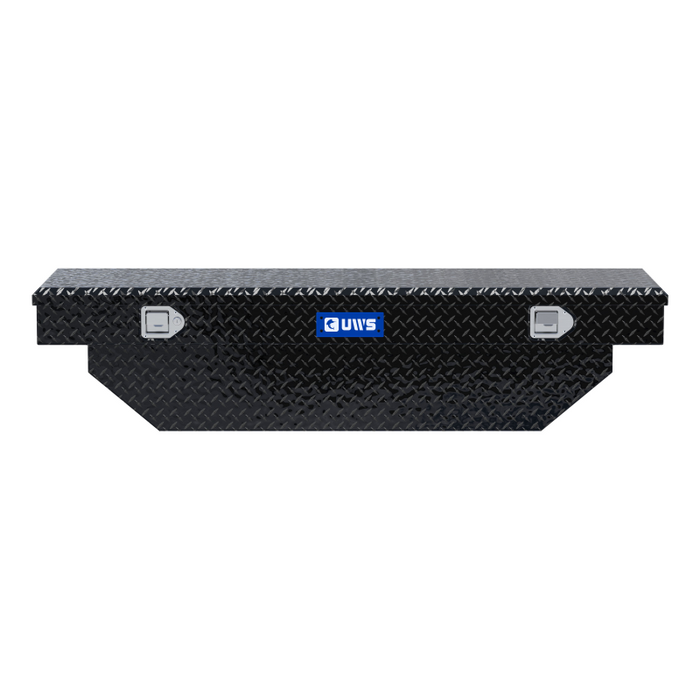 UWS 63" Angled Crossover Truck Tool Box Model TBS-63-A-BLK