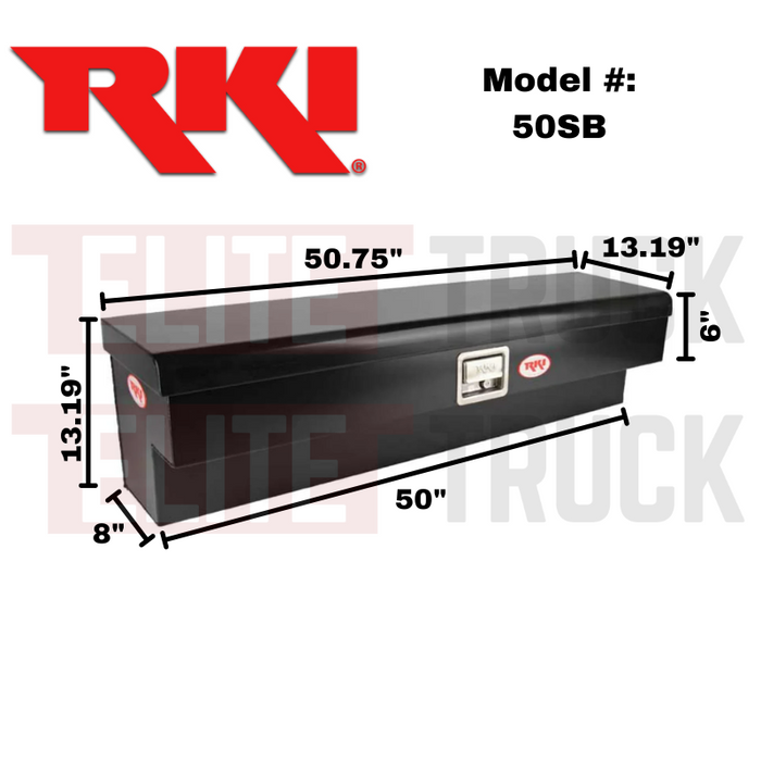 RKI Side Mount Truck Tool Box Black Steel Model 50SB