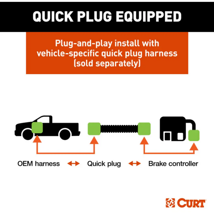 CURT Triflex Next Trailer Brake Controller Proportional Model 51146