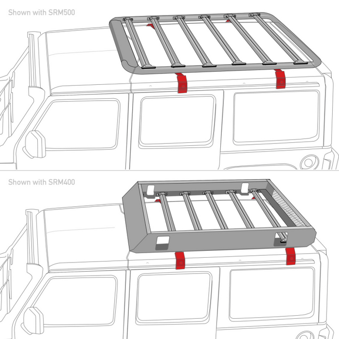 Go Rhino SRM Rack Mounting Kit Gutter Mount 4 PCS Model 5910010T