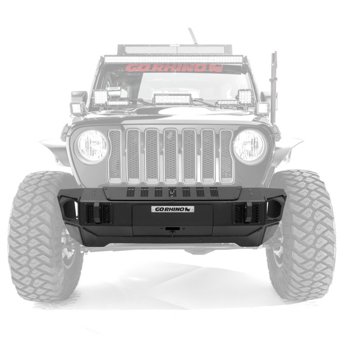 Go Rhino Trailline Winch Ready Front Stubby Bumper For Jeep Model 230111T