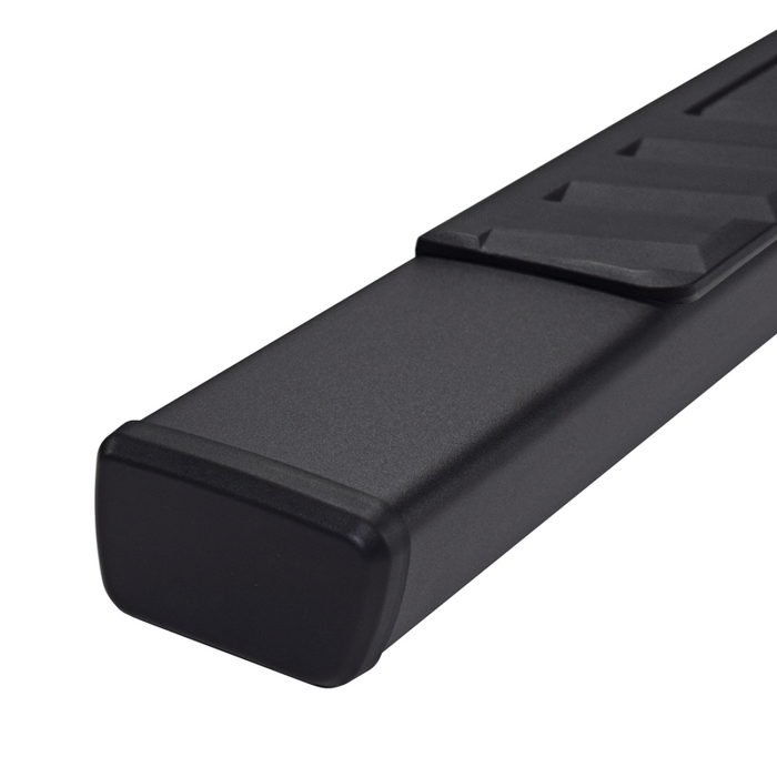 TrailFX 4" Trapezoidal Straight T4 Step Nerf Bars W/ Step Pads Titanium Black Steel Model A4018B