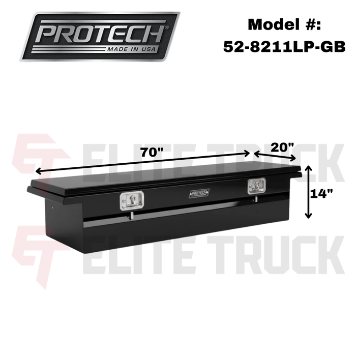 ProTech Crossover 14X20X70 Box Gloss Black Steel Low Profile Includes Tray Model 52-8211LP-GB