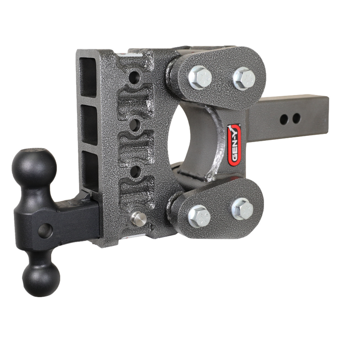 GEN-Y The BOSS TORSION-FLEX 2.5" Shank 5" Drop 1.7K TW 16K Hitch & GH-051 Dual-Ball Model GH-1114