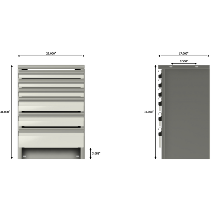 CTech Palfinger Service Body Drawer Unit 18w x 31h x 17d 522302