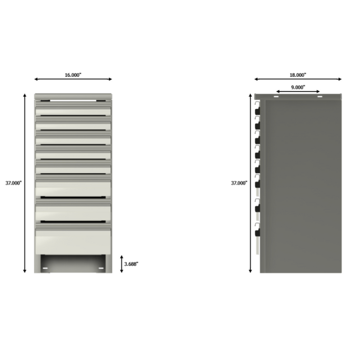 CTech Palfinger Service Body Drawer Unit 16w x 37h x 18d 522306