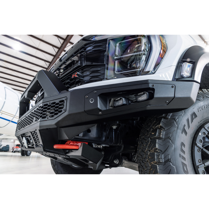 Bodyguard Freedom Front Baja Winch Mount Sensor Cutouts W/O Mesh Grille With Camera Harness & Pod Bare Metal Model LBF21IYBNB