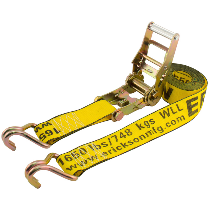 Erickson Manufacturing 2 In x 15Ft 5000 Lb Ratchet Strap Bulk Yellow Model 52300