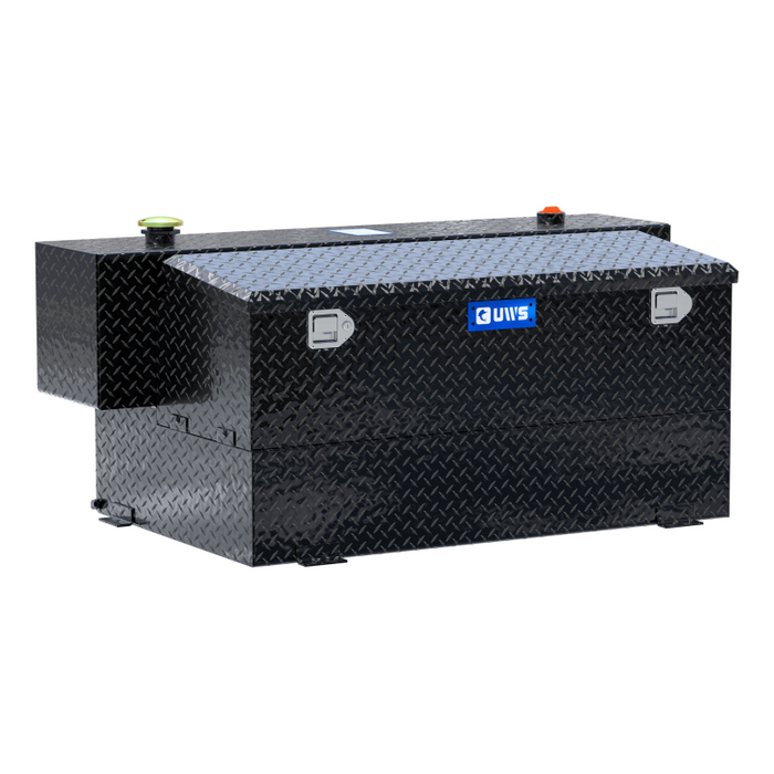 UWS Gloss Black Hammerhead-Style 100-Gallon Aluminum Combo Transfer Tank Model TT-100HH-CB-B