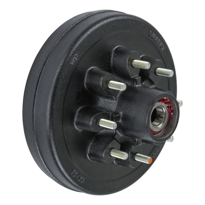 CURT 12" Brake Drum Hub Kit with Installed Bearings - 8 on 6-1/2", 1/2" Studs, 7,000-lb. Axles #2024013260 Model 2024013260