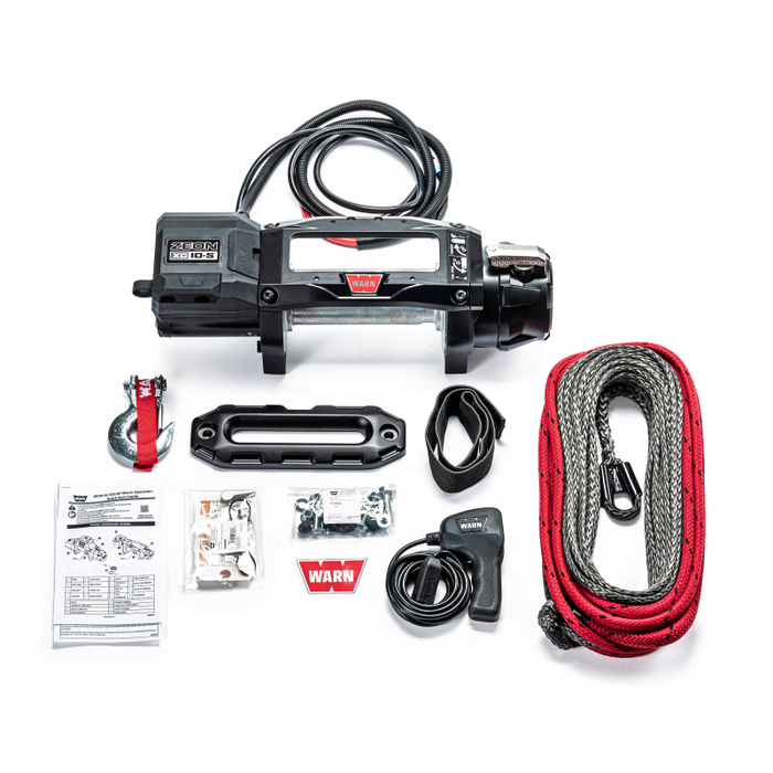 Warn Zeon XC 10-S Winch Pull Capacity 10000 Pounds 3/8 Inch X 100 Ft Of Spydura Synthetic Rope Model 110510